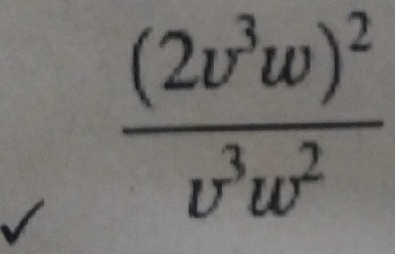 frac (2v^3w)^2v^3w^2