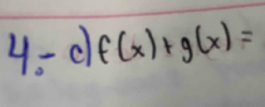 1- c f(x)+g(x)=