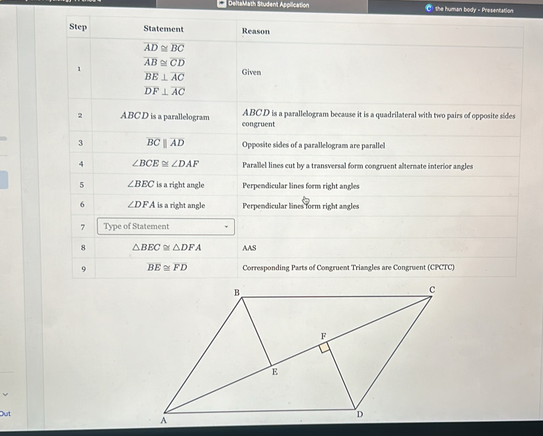 DeltaMath Student Application the human body - Presentation
Out