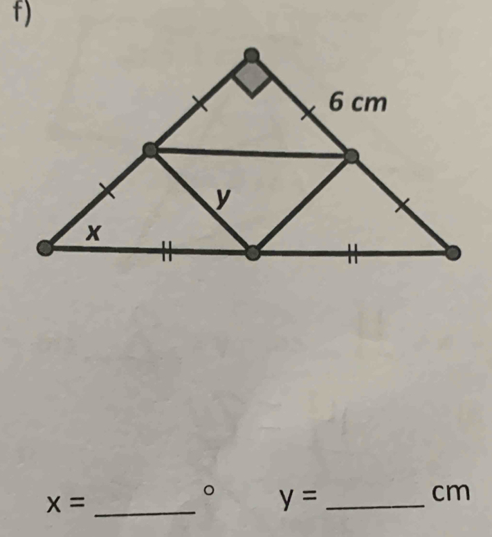 x=
。 y= _
cm