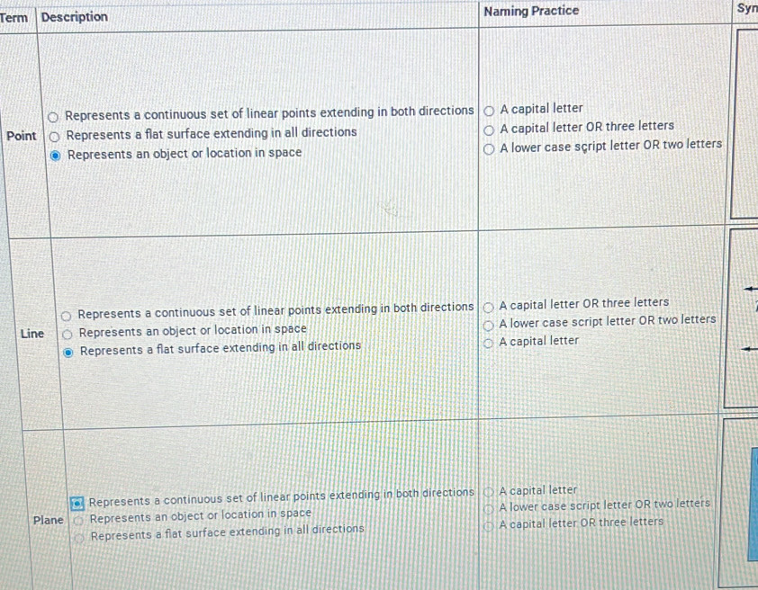 Term Description Naming Practice Syn 
Poi 
Li