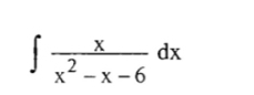 ∈t  x/x^2-x-6 dx