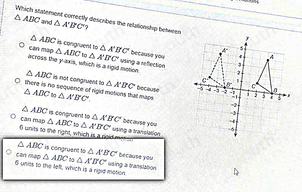 Solved: otions Which statement correctly describes the relationship ...