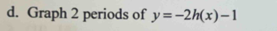 Graph 2 periods of y=-2h(x)-1