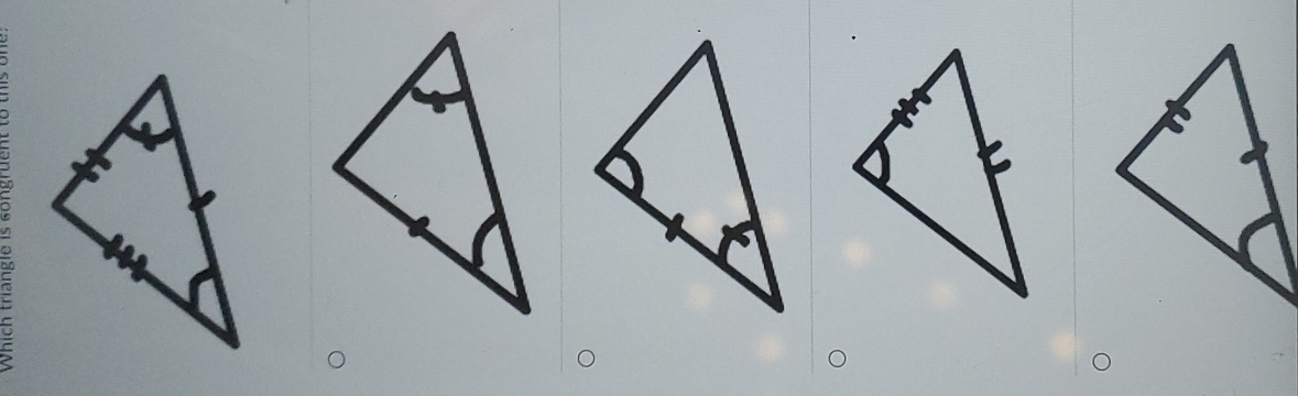 Which triangle is congruent to this one: