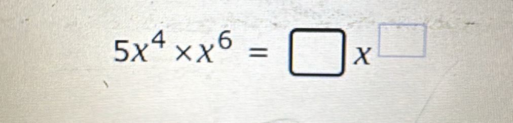 5x^4* x^6=□ x^(□)