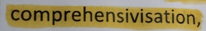 comprehensivisation,