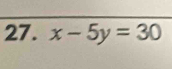 x-5y=30