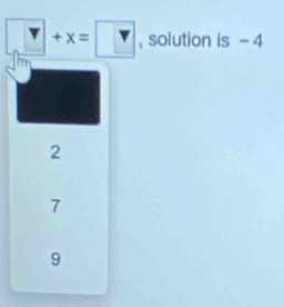 v|+x= | Y , solution is - 4
2
7
9