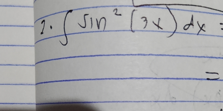 ∈t sin^2(3x)dx=