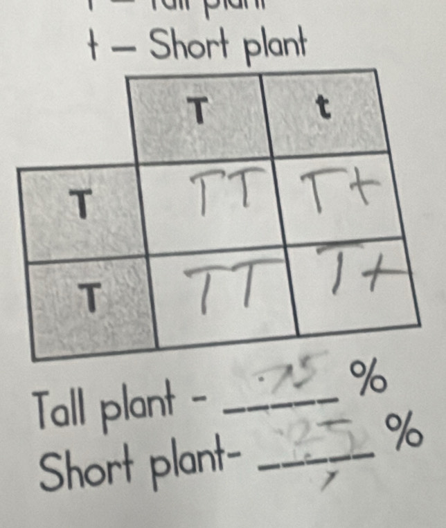 Short plant 
Tall plant -_
%
Short plant-_
%