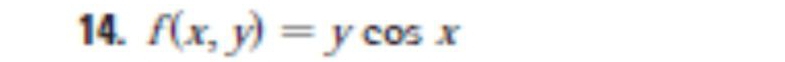 f(x,y)=ycos x