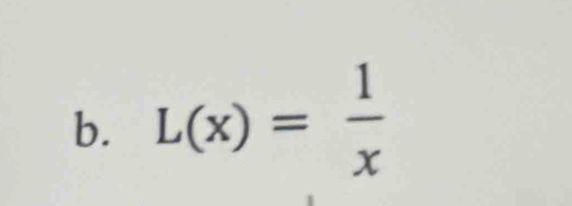 L(x)= 1/x 