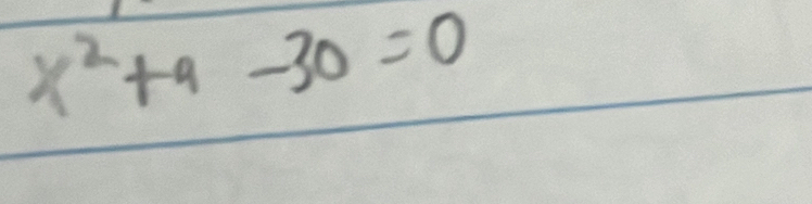 x^2+9-30=0