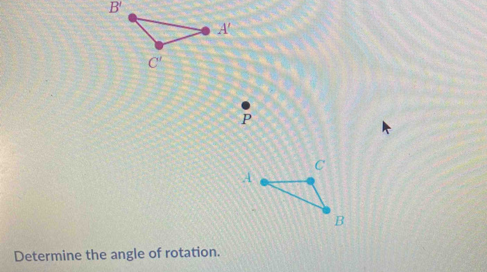 Determine the angle of rotation.