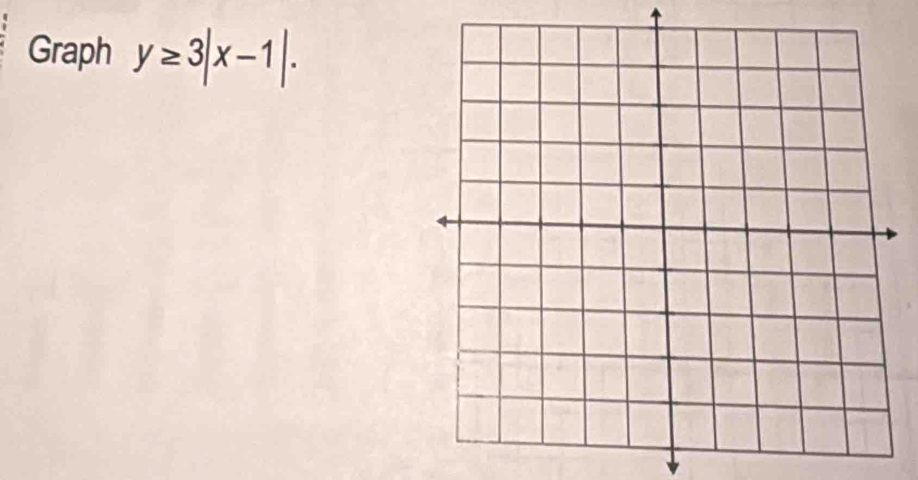 Graph y≥ 3|x-1|.