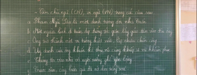 Cun chú ngù ((N), vì ngù (Vn) wong cǎc càu sou
a Pham Nyù gào Rà màt dunk tuōng dà whà bnàn
b cHit nguin lich d luin dog dhuáng the gián lág guāo diàn cào din bìng
Ong uò thānh màt my huāng hàd wi, Káo nuu chn càng
d Vy duck als ing Khuin Xi thu zí càng Khàp ió và Khám phu
thuing to vào nhà un ngiái ruáng ghì yàu láng
g Gute xān, bòg luǒ giā dià nà kung háng xoo