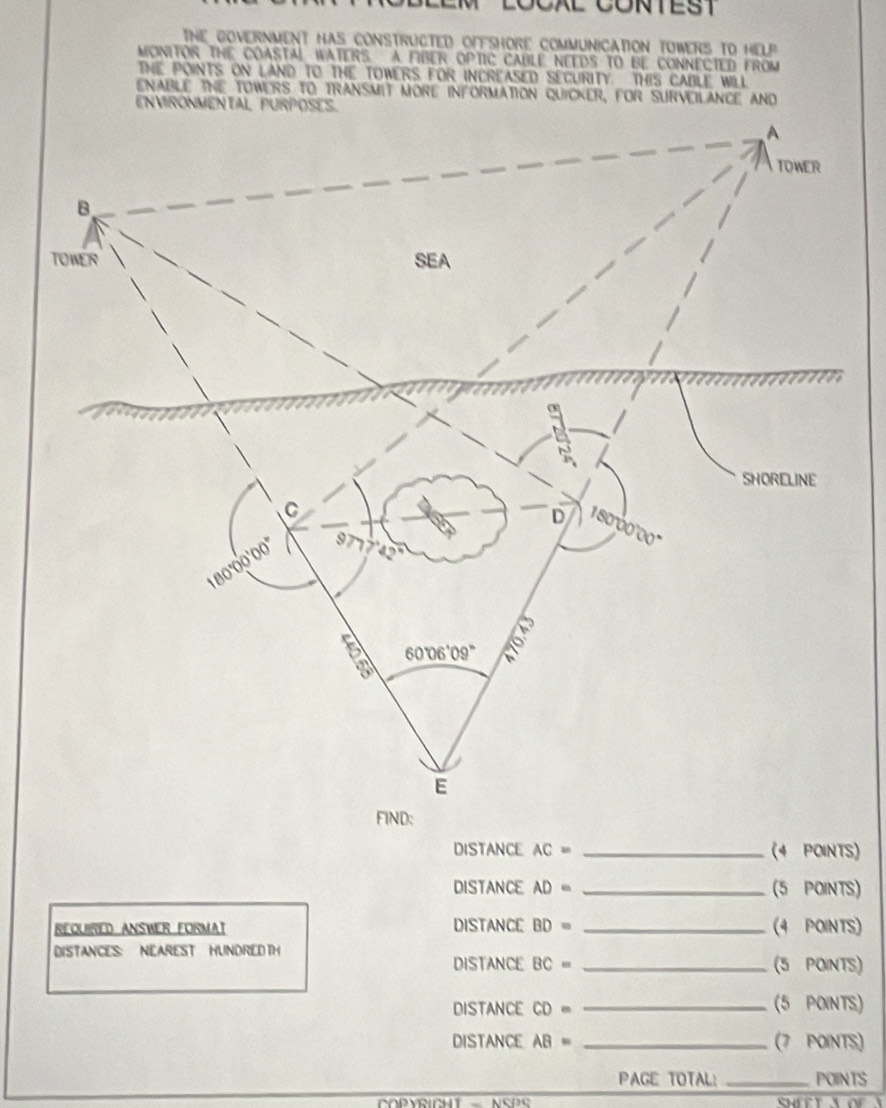 Solved: ThE GOVERNMENT hAS CONSTRUCTED OFFSHORE COMMUNICATION TOWERS TO ...