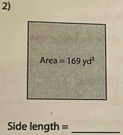 Side length =_