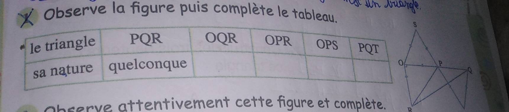 Observe la figure puis complète le tableau. 
9 
Observe attentivement cette figure et complète.