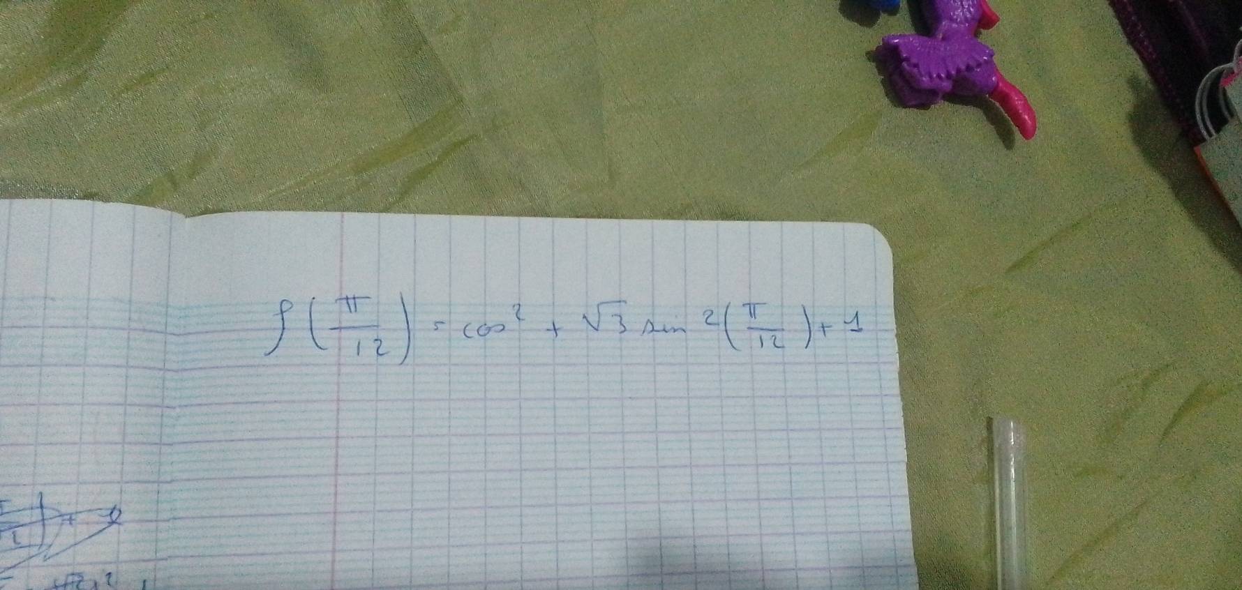 ∈t ( π /12 )=cos^2+sqrt(3)sin^2( π /12 )+1