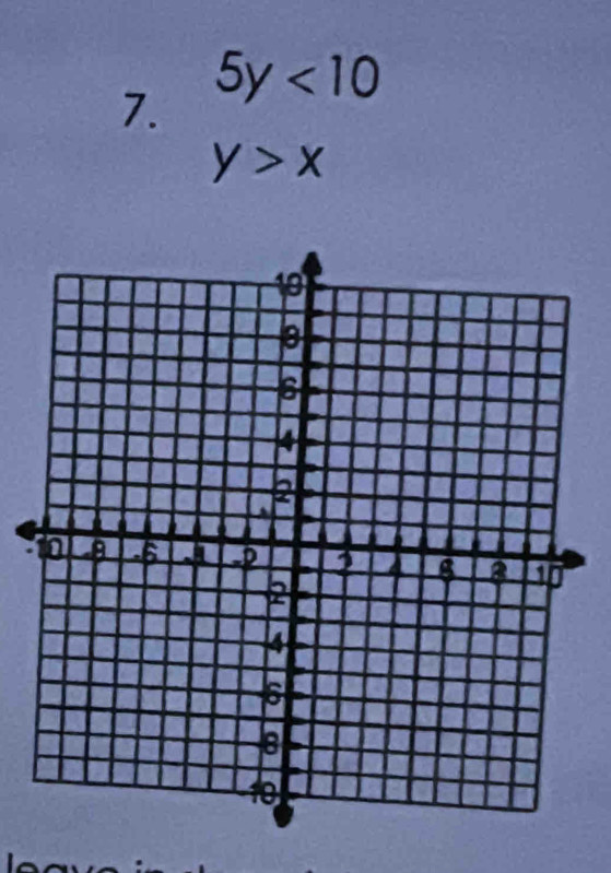 5y<10</tex>
y>x