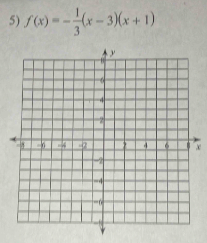 f(x)=- 1/3 (x-3)(x+1)
x