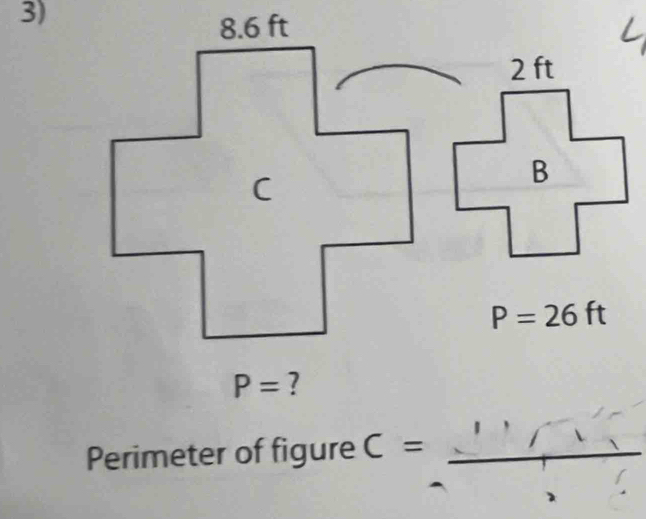 Perimeter of figure C= _