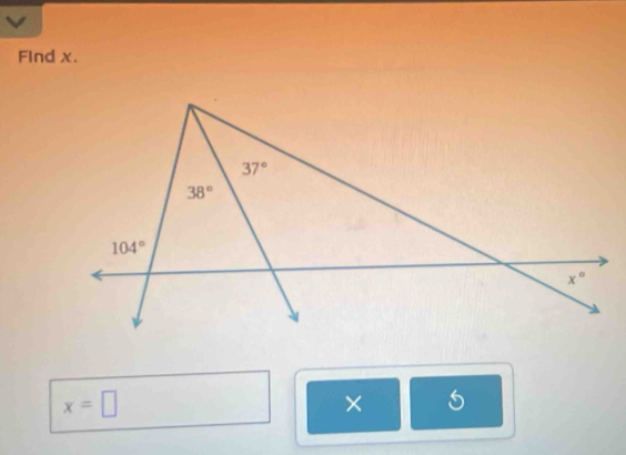 FInd x.
x=□
× 5