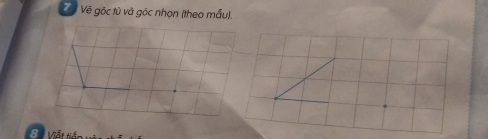 Về Vẽ gộc tù và góc nhọn (theo mẫu).