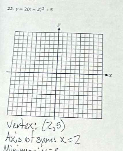 y=2(x-2)^2+5