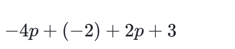 -4p+(-2)+2p+3