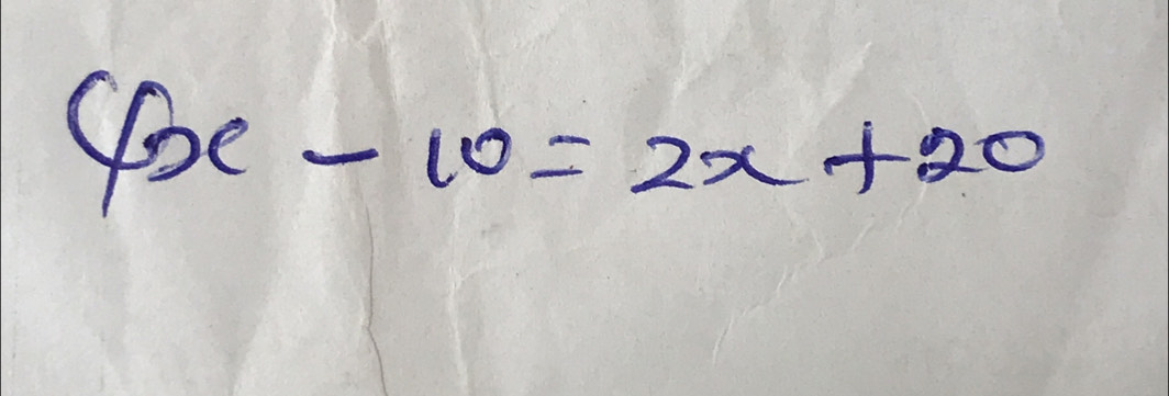 4x-10=2x+20