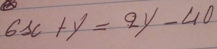 6x+y=9y-40