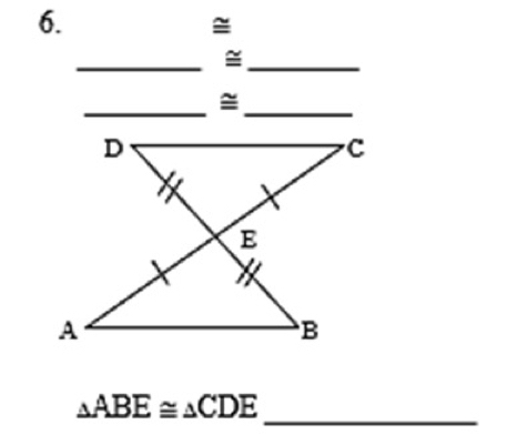 ≌
__ 
_
△ ABE≌ △ CDE