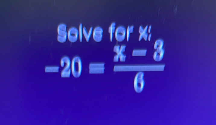 Salve for
-20= (π -3)/6 