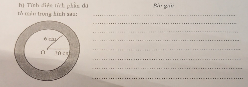 Tính diện tích phần đã Bài giải 
tô màu trong hình sau:_ 
_ 
_ 
_ 
_ 
_ 
_ 
_