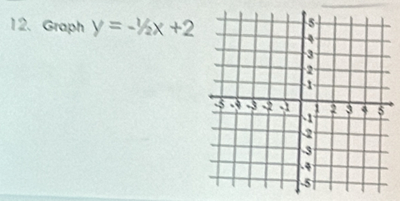 Graph y=-1/2x+2