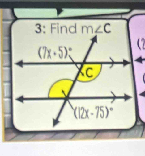 3: Find m∠ C