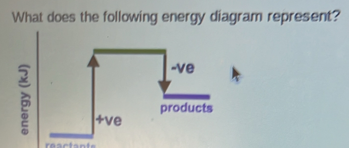 What does the following energy diagram represent?

-ve
products
+ve