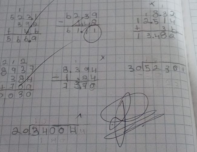 X
beginarrayr 5&2&3 3&93^(1/2)6b&6a^(aendarray) frac -beginarrayr 62,39 * 18 hline 61,61endarray endarray  beginarrayr 18.32 12.514 +3.11 hline 13.482endarray
X
beginarrayr 210 8&0&3 8&9761 hline 2030endarray beginarrayr 8,394 -1,84 hline 7370endarray beginarrayr 30encloselongdiv 52301endarray
A
20sqrt(3400H)