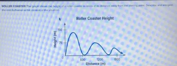 Solved: ROLLER COASTER The greph shows the height of a roller coaster ...