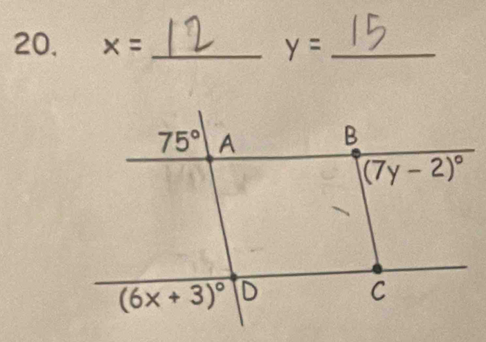 20, x= _
y= _