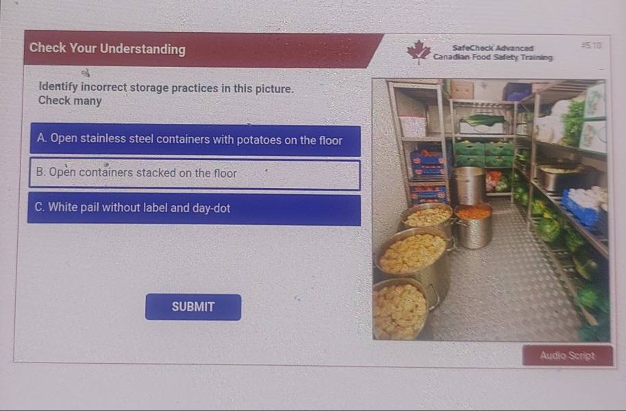 Solved: SafeCheck Advanced Check Your Understanding Canadian Food ...