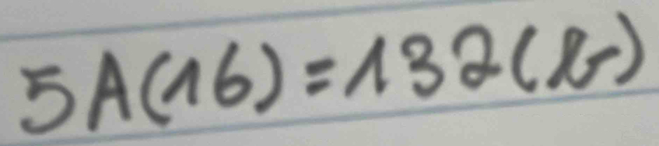 5A(16)=132(l-)