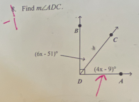 Find m∠ ADC.