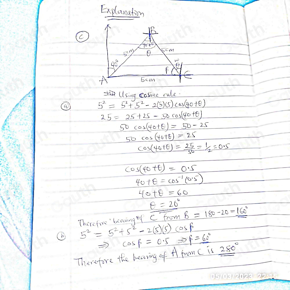 Solved: smp from the port? 13 The sketch shows an equilateral triangle ...