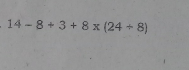 14-8+3+8* (24/ 8)