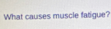 What causes muscle fatigue?