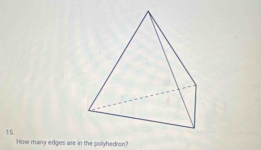 How many edges are in the polyhedron?